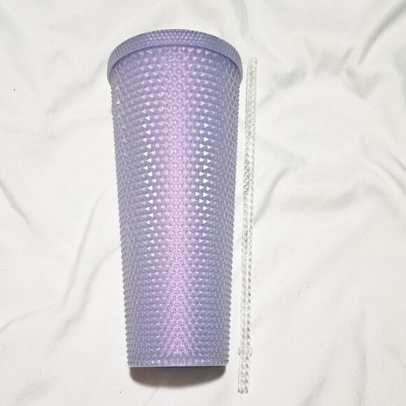 Starbucks New RARE Icy Lilac Iridescent Holiday 2021 Studded 24 oz Venti tumbler - Picture 3 of 12